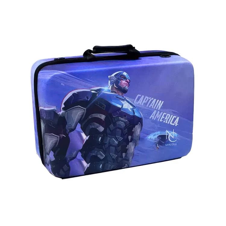 کیف حمل پلی استیشن 5 اسلیم Nahl Case PS5 Slim طرح Marvel Rivals: Captain America