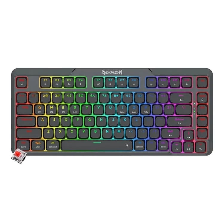 کیبورد بی سیم گیمینگ ردراگون Redragon AETHER K706 PRO Wireless - سوییچ قرمز