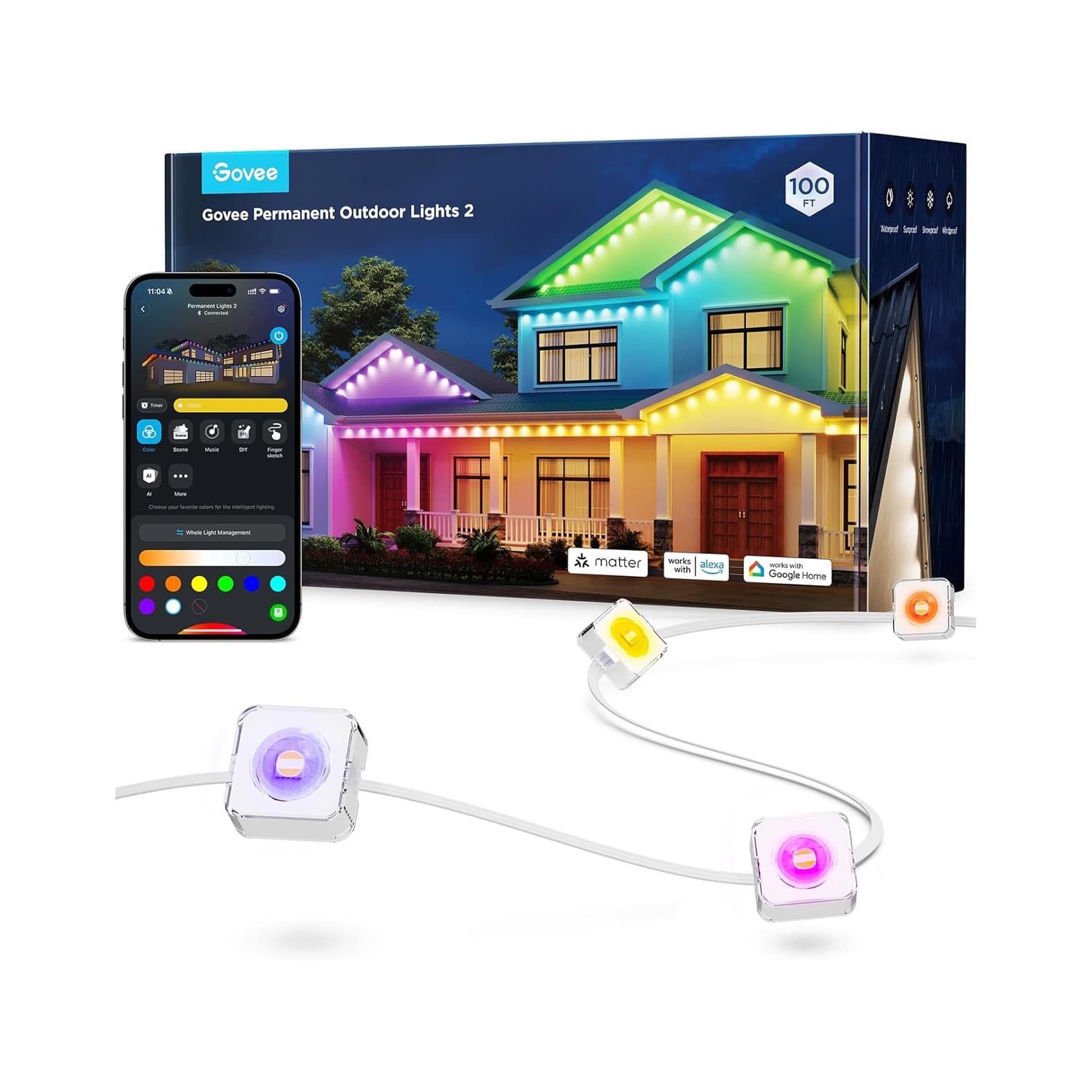 ریسه هوشمند 30 متری گووی Govee Permanent Outdoor Lights 2 H705E