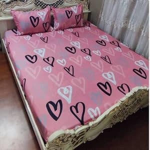 روتختی دونفره صورتی کشدار تخت دونفره نیم ست روتختی صورتی قبلی