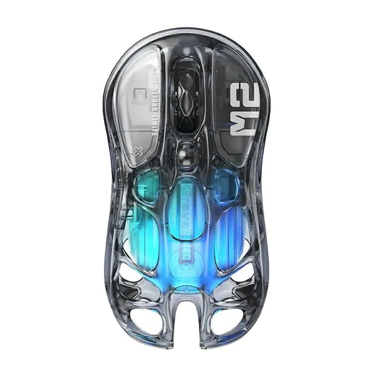 ماوس بی سیم گیمینگ گراواستار GravaStar Mercury M2 Wireless - مشکی شفاف