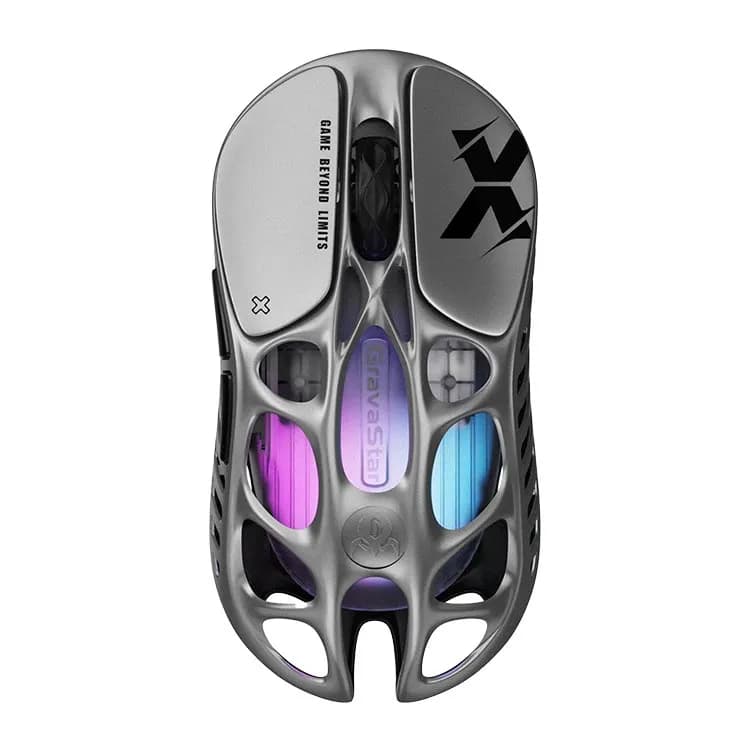 ماوس بی سیم گیمینگ گراواستار GravaStar Mercury X Wireless - نقره ای