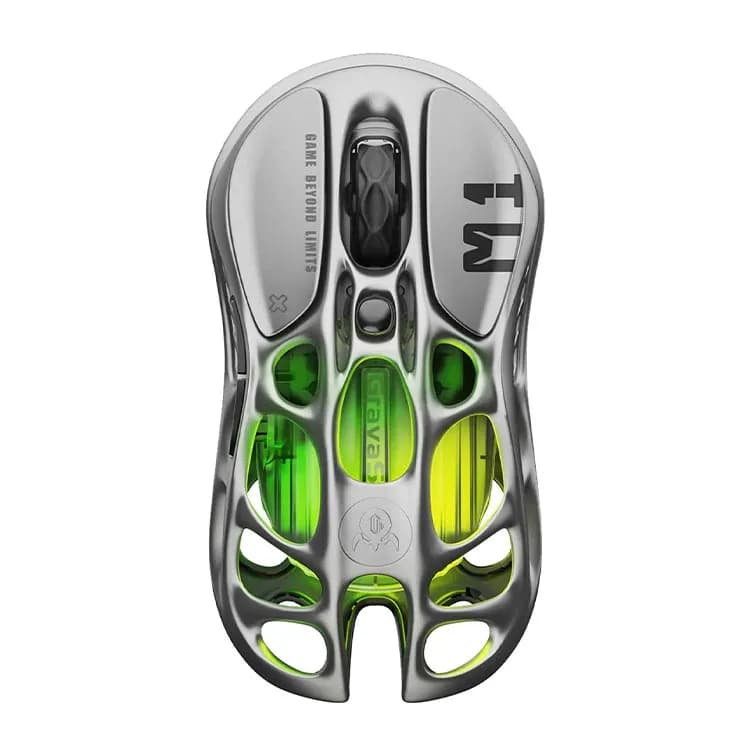 ماوس بی سیم گیمینگ گراواستار GravaStar Mercury M1 Pro Wireless - خاکستری