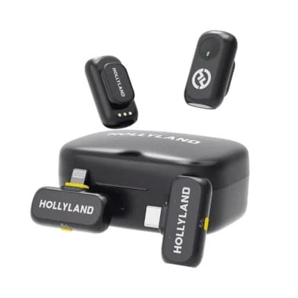 میکروفون یقه ای بی سیم Hollyland Lark A1 Combo 2 Person Wireless Microphoneباگارانتی