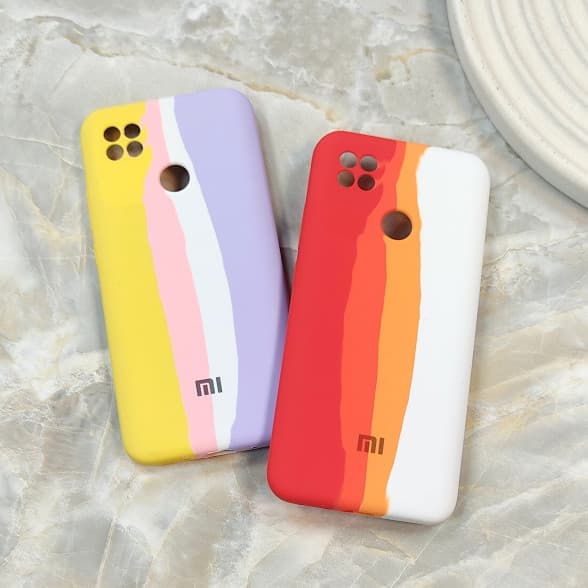 قاب سیلیکونی اورجینال رنگین کمانی Xiaomi Redmi 9C