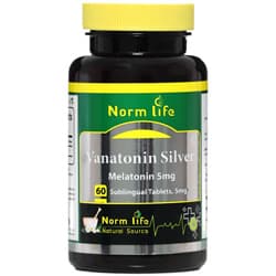 قرص زیر زبانی واناتونین سیلور نورم لایف 60 عددی | حاوی ملاتونین 5 میلی گرم برای تنظیم خواب