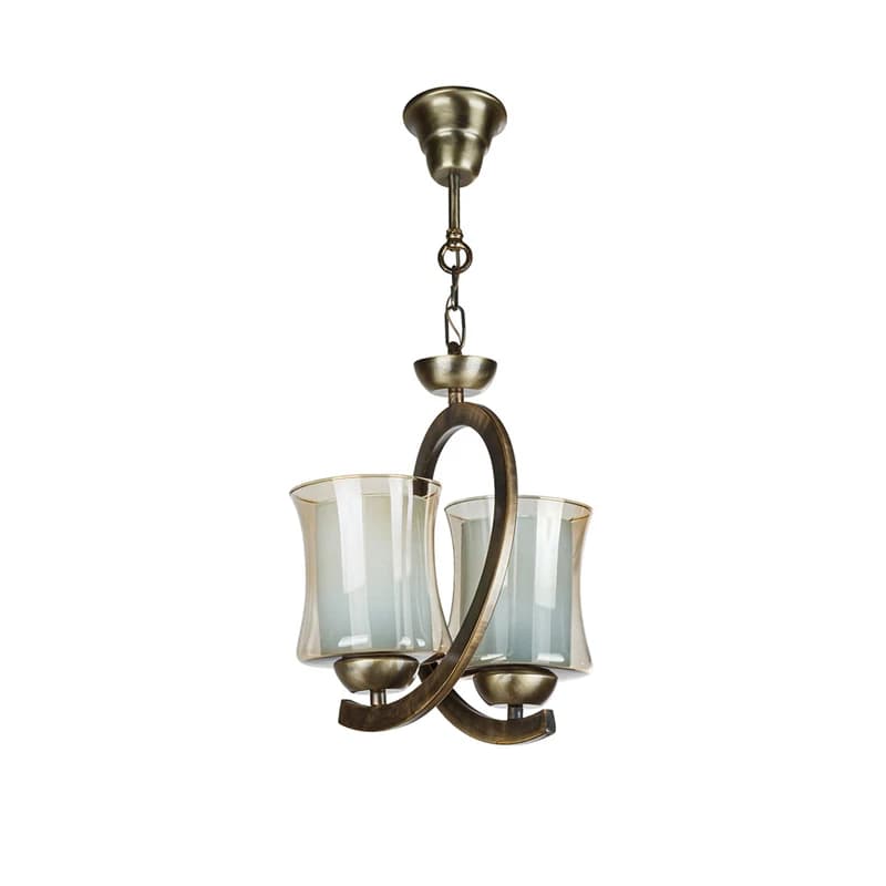 چراغ آویز 2 شعله چشمه نور کد B2655/2 آنتیک