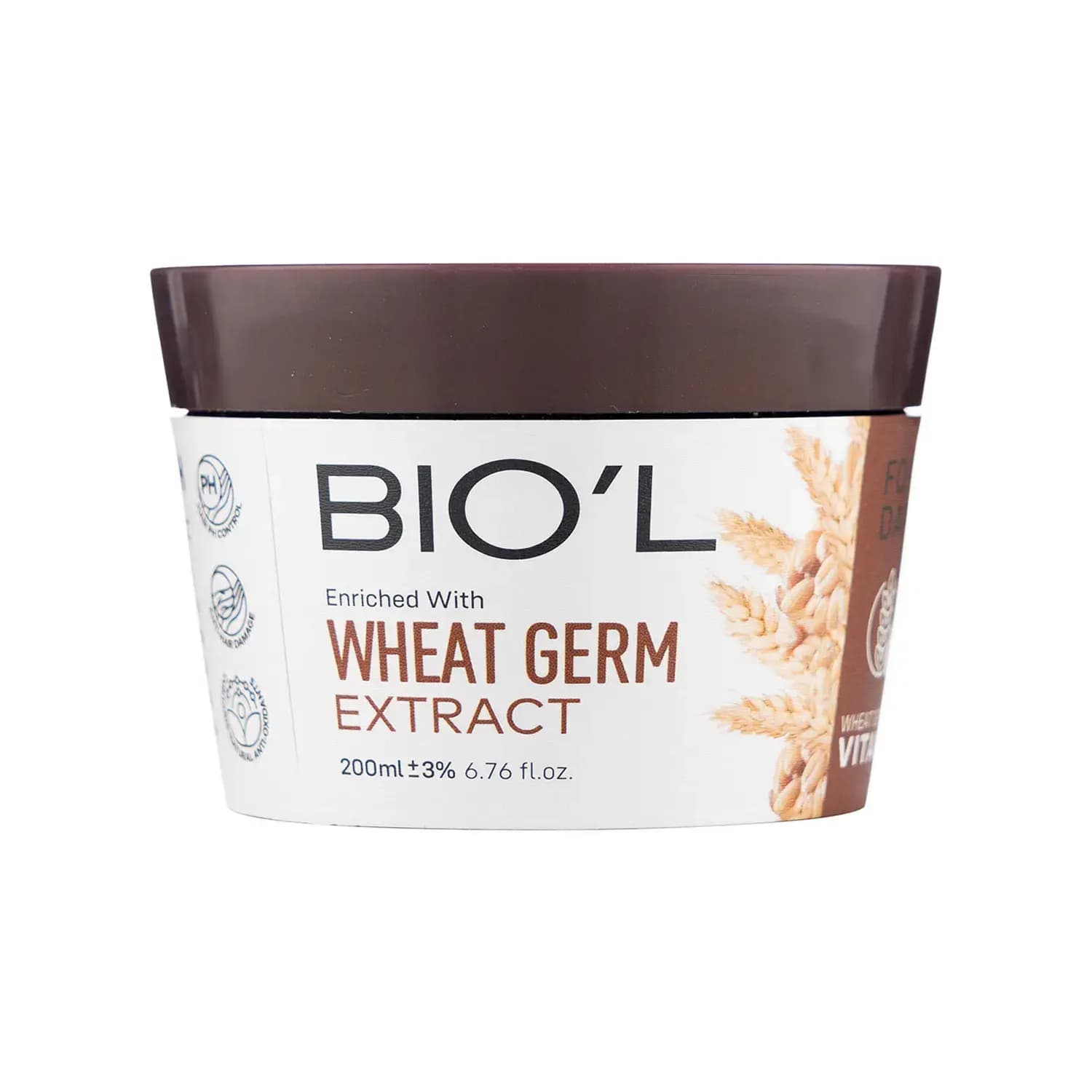 ماسک مو بیول حاوی عصاره جوانه گندم مناسب موهای خشک و آسیب دیده حجم 200 میلی لیتر