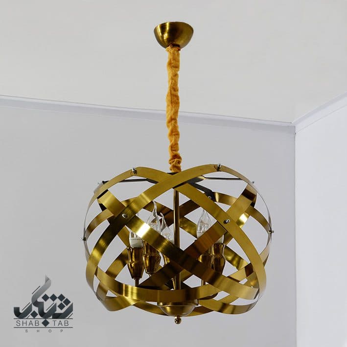 لوستر مدرن پنج شعله کد 574/5 آنتیک SHJ – سرپیچ E14