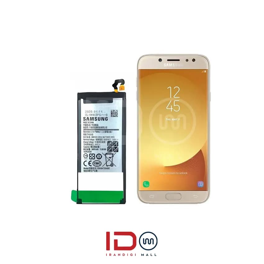 باتری اورجینال گوشی سامسونگ مدل Samsung j7 Pro با یک سال گارانتی بی قید و شرط