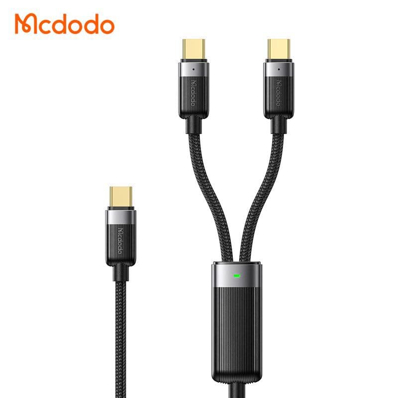 کابل شارژ سریع 100وات تایپ سی به 2 پورت تایپ سی مک دودو مدل MCDODO CA-6780