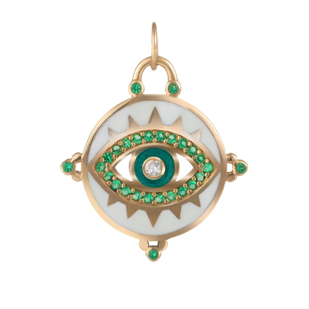 آویز طلا زنانه بان گالری مدل چشم مگنوم