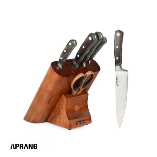 سرویس چاقو آشپزخانه لایف اسمایل مدل NESL-8-2 ظرفیت 6 پارچه