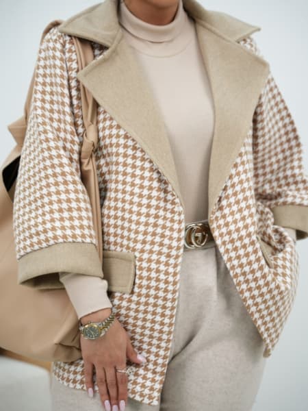 کت یقه انگلیسی پیچازی گوزل کد6433