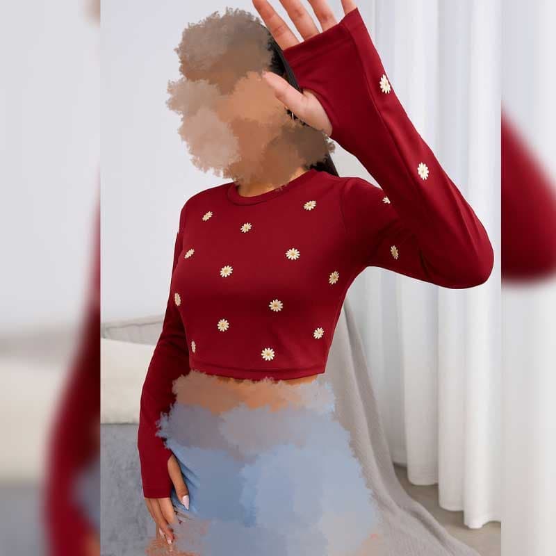 کراپ استین فینگر بابونه (پک 6 عددی)