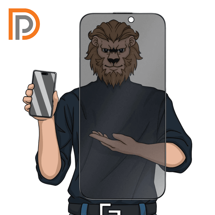 گلس ایفون 16 پرو مدل 9H استیو ( Green Lion)