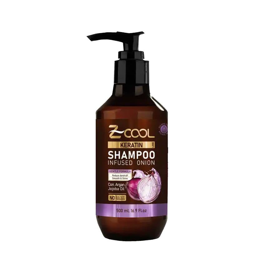 شامپو سر بدون سولفات کراتین عصاره پیاز زدکول حجم 500 میلی لیتر