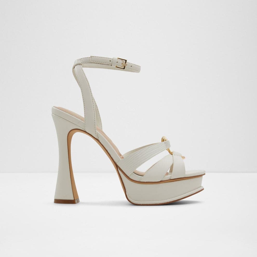 صندل مجلسی پاشنه دار زنانه سفید آلدو ELBALIA – ALDO