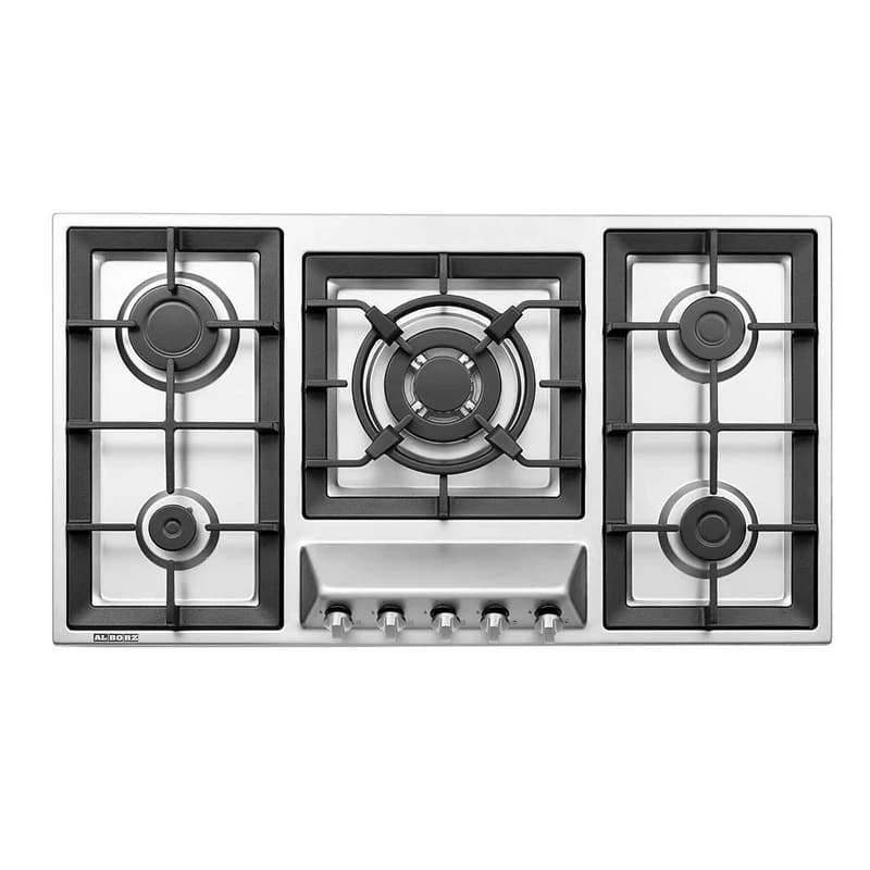 اجاق گاز صفحه‌ای پنج شعله استیل البرز مدل S-5960i