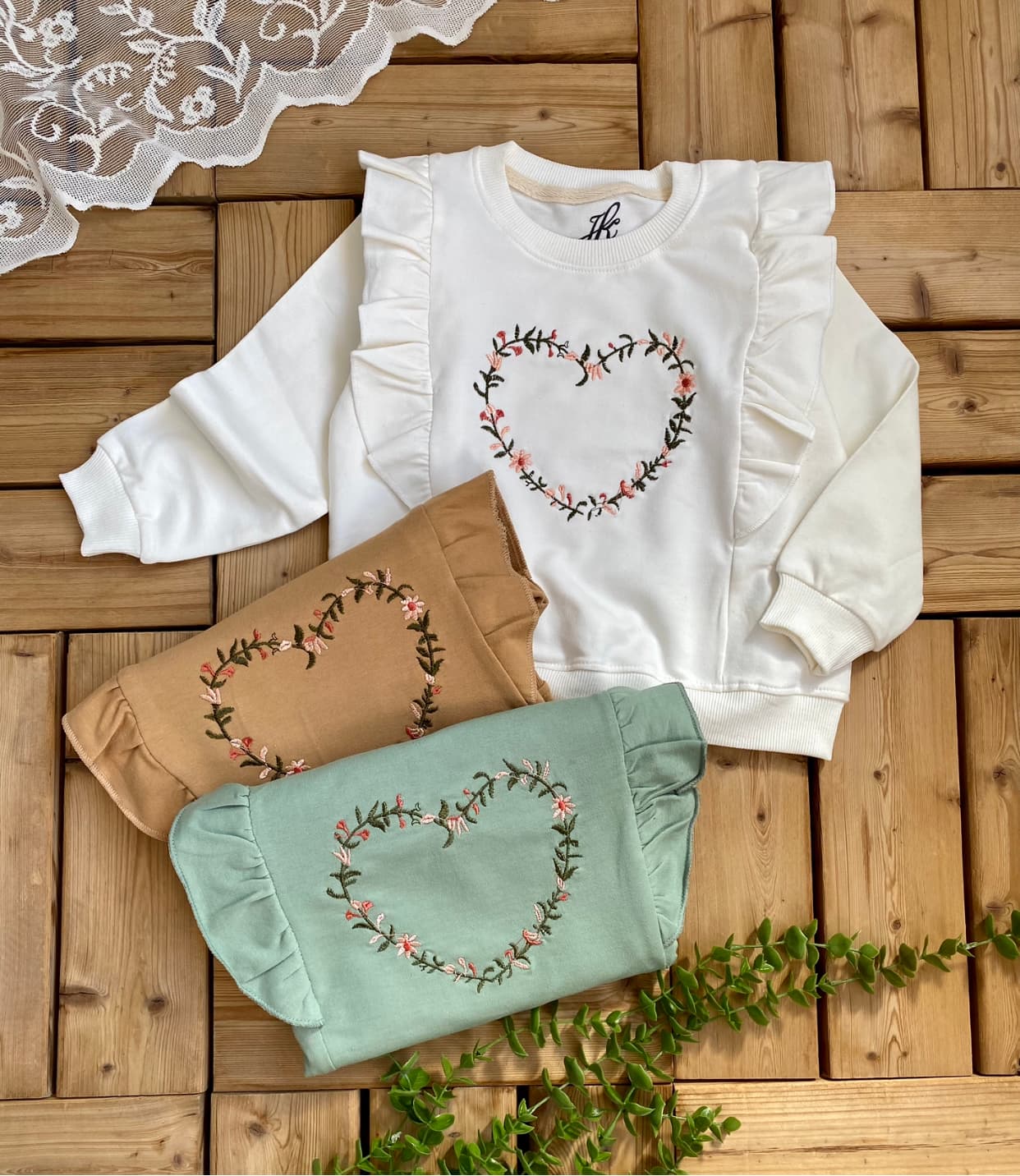 بلوز دورس گلدوزی قلب