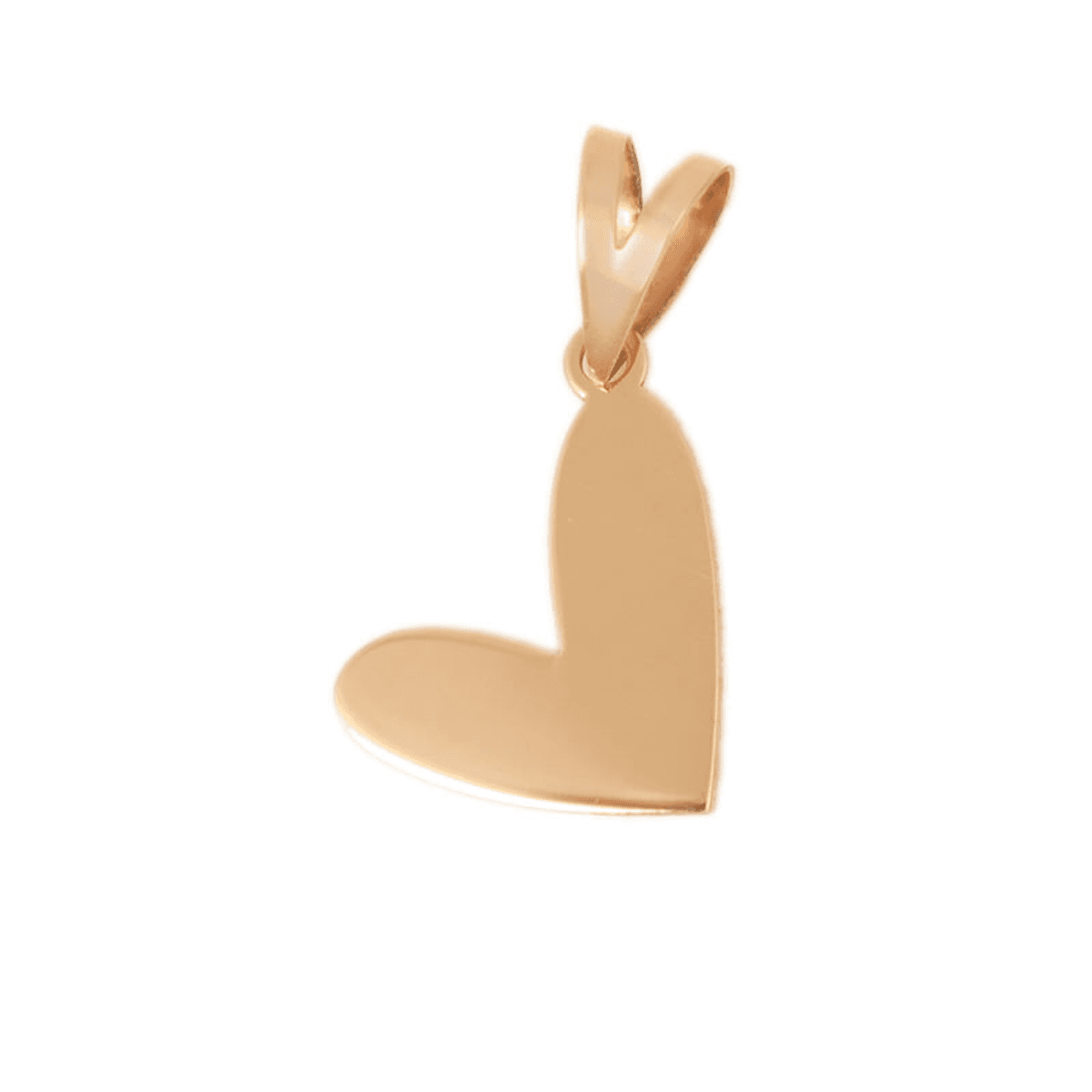 پلاک طلا زنانه طرح قلب مینیمال قو طلایی کد P035488