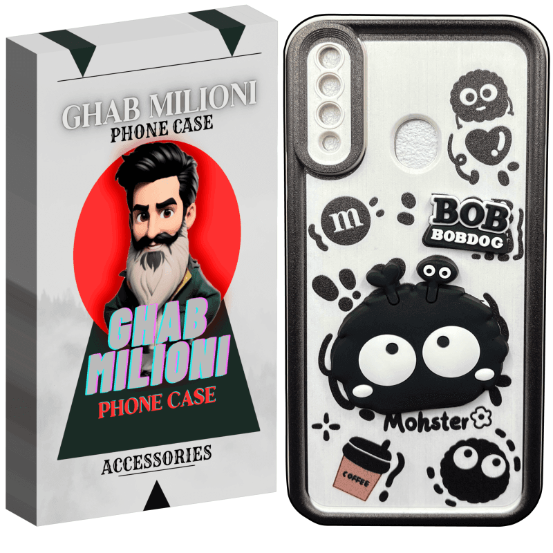 کاور گوشی سامسونگ Galaxy A20s قاب میلیونی مدل BOBDOG-MW به همراه بند آویز