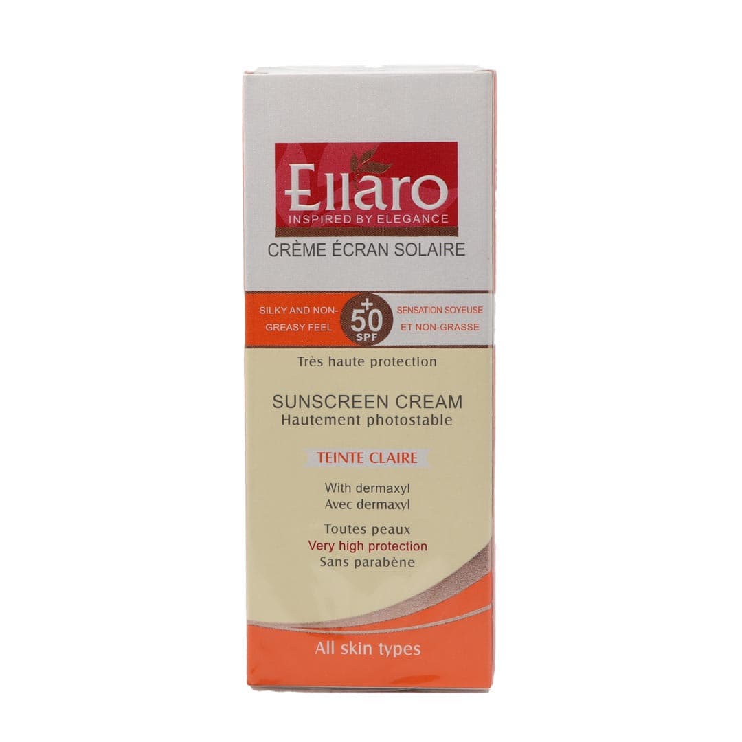 کرم ضد آفتاب رنگی (بژ روشن) اس پی اف 50 مناسب انواع پوست فاقد پارابن 50 میل الارو