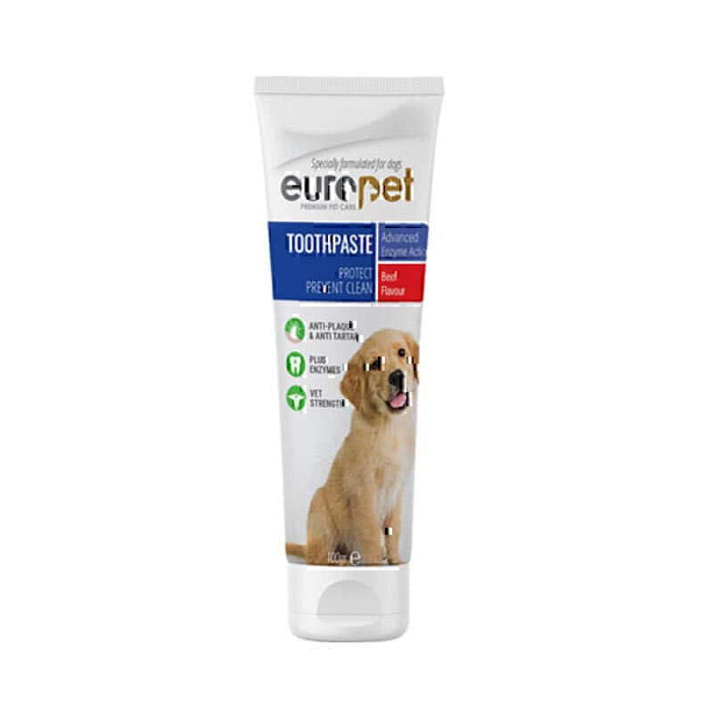 خمیر دندان سگ یوروپت با طعم گوشت گاو Europet Dog Toothpaste With Beef وزن 100 گرم