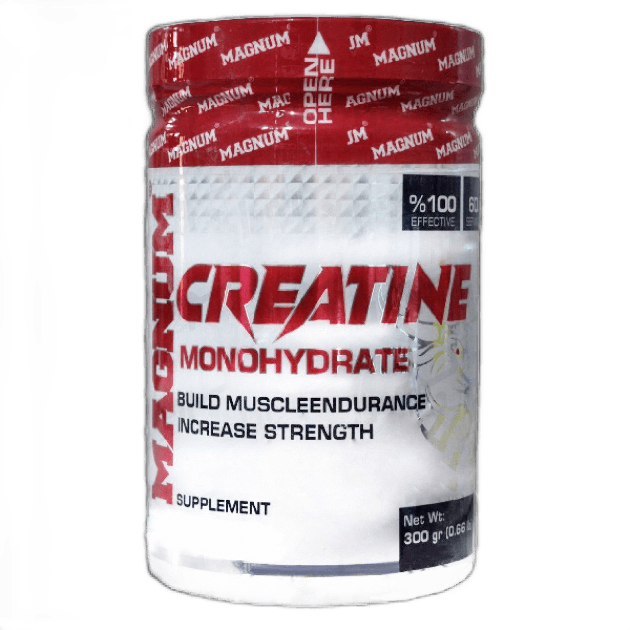 کراتین مونوهیدرات مگنوم | 300 گرمی | 60 سروینگ