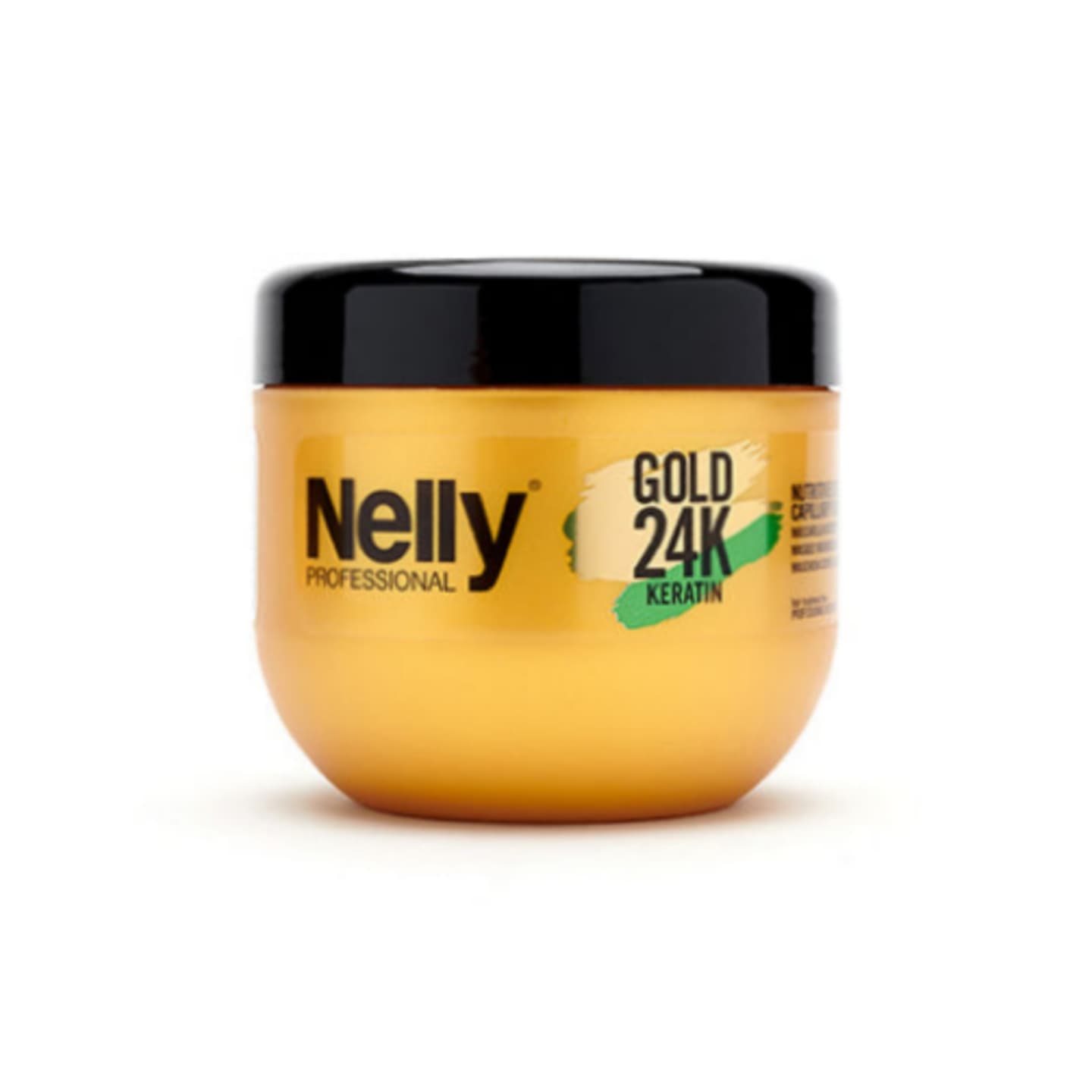 ماسک مو کراتینه نلی گلد 24K حجم 500 میل | ترمیم‌کننده و ضد وز مو