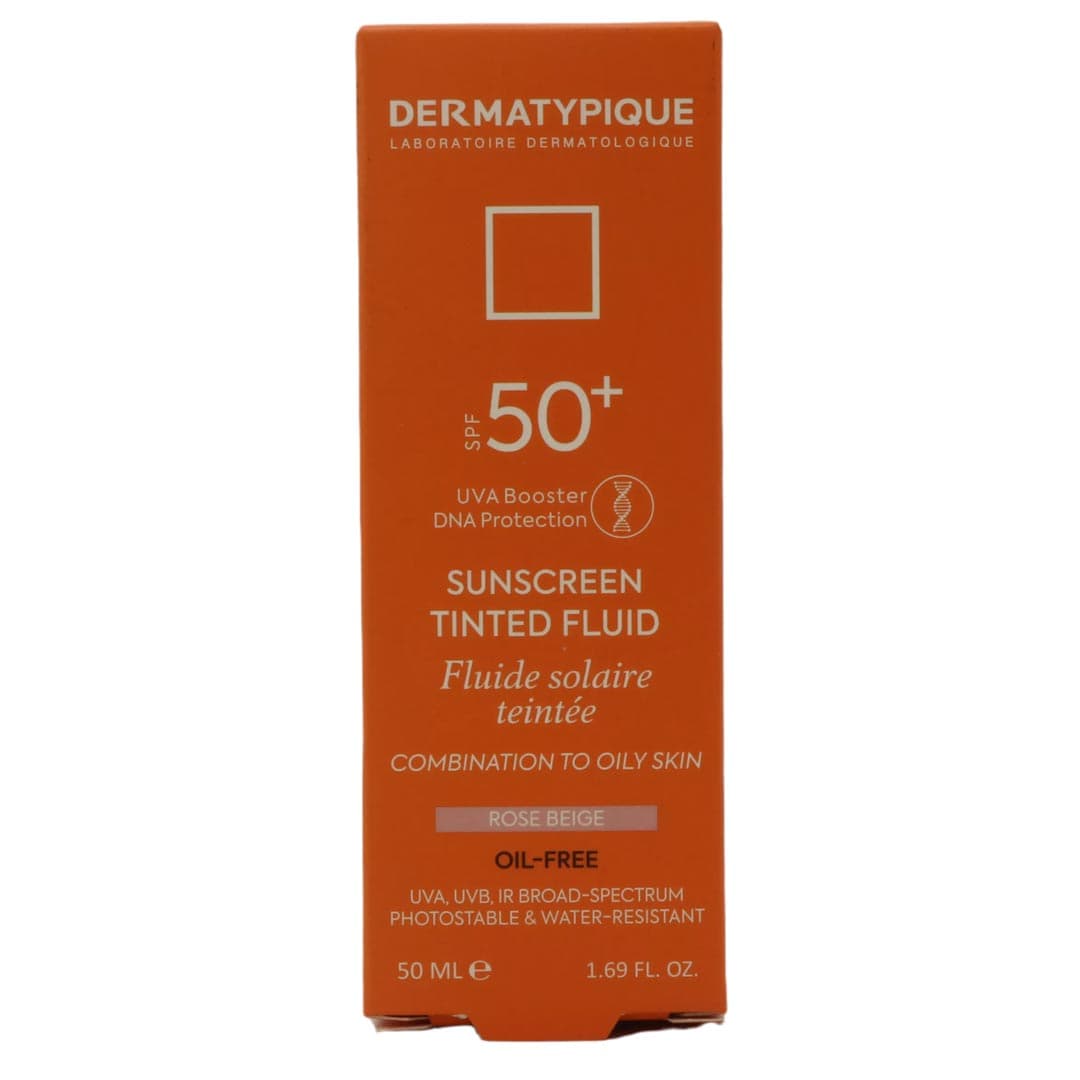 کرم ضد آفتاب فاقد چربی رنگی (رز بژ) اس پی اف 50 مناسب پوست چرب 50 میل ـ درماتیپیک