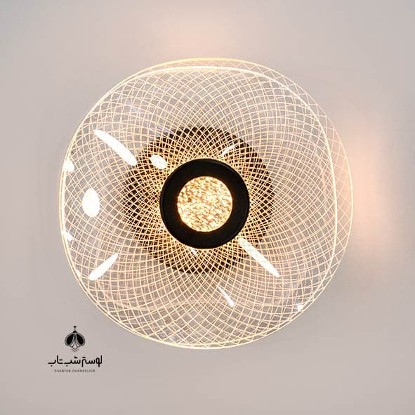 pnc دیوارکوب مدرن ال ای دی 206 مشکی