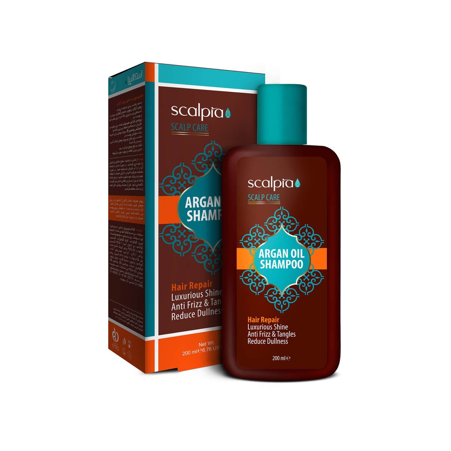 شامپو اسکالپیا حاوی روغن آرگان حجم 200 میلی لیتر