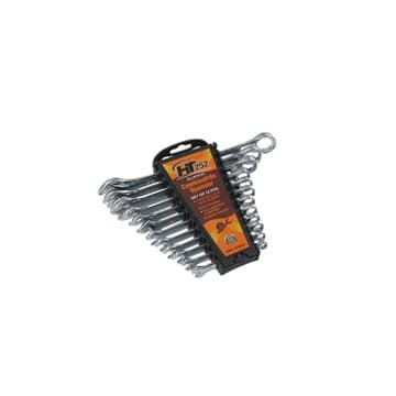 مجموعه 12 عددی آچار یک سر تخت یک سر رینگی پلکانی هندی HT252