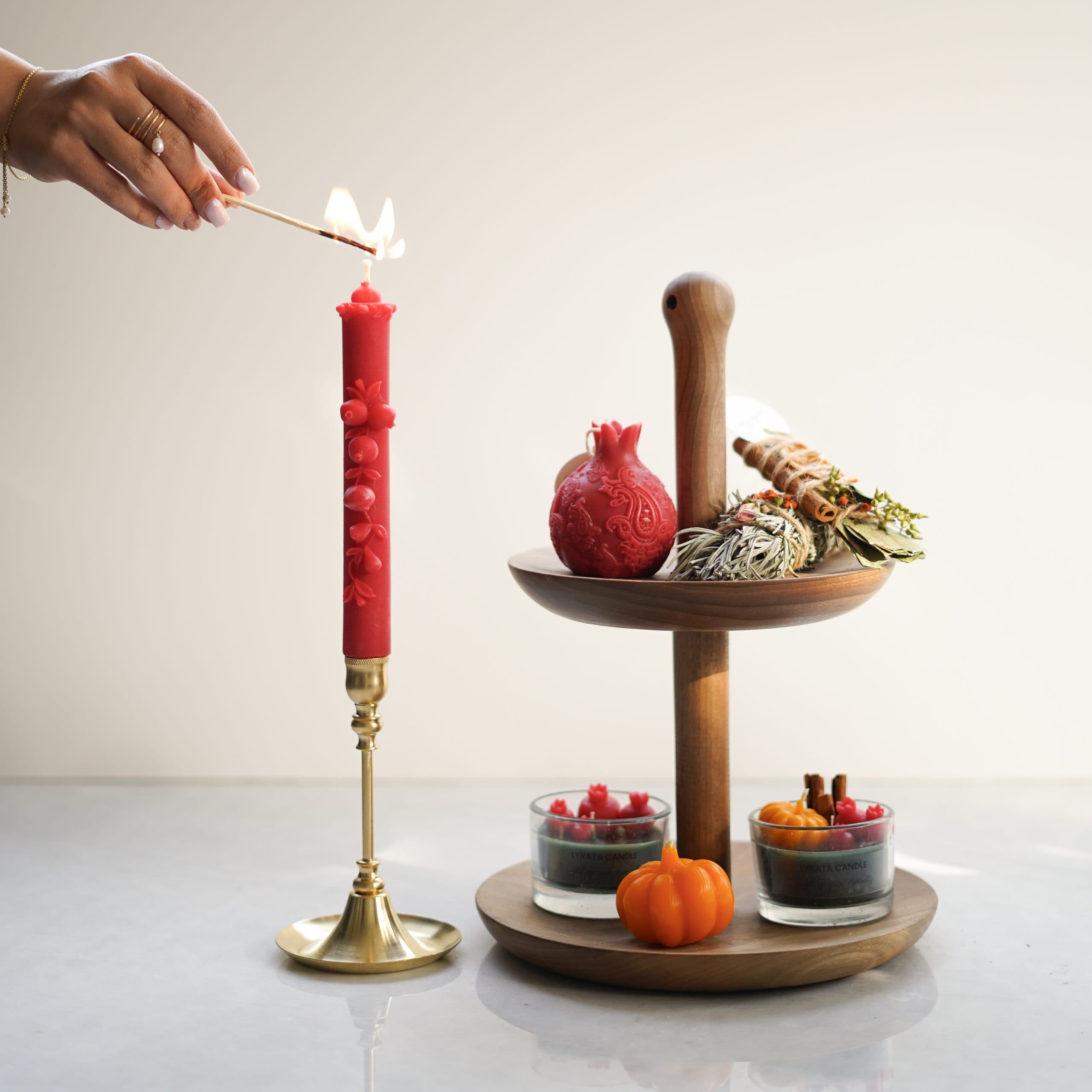 شمع ظرفی انار