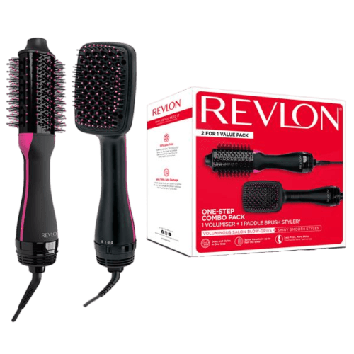 پک 2عددی سشوار و برس یک مرحله ای رولون | حجم دهنده و حالت دهنده مو 2موتوره با دوسر