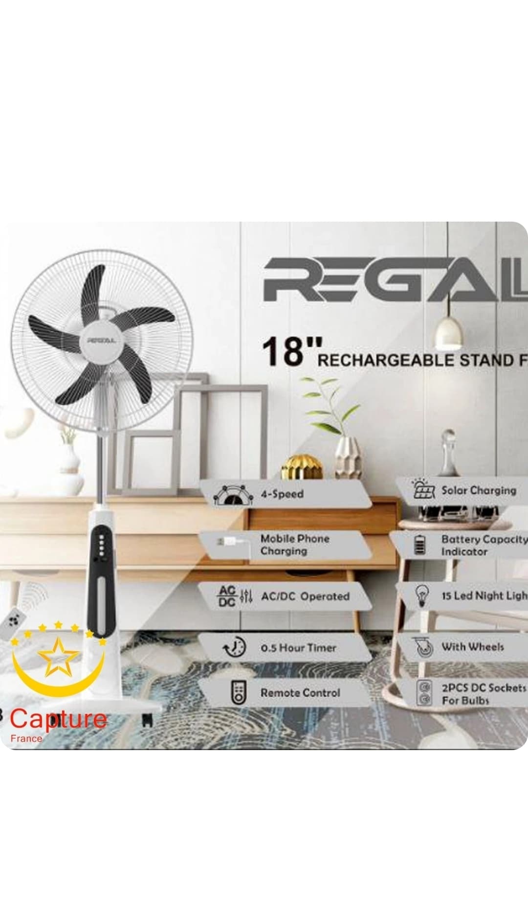 پنکه شارژی پنل خورشیدی