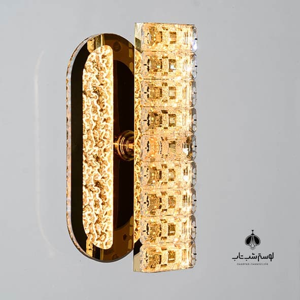 pnc دیوارکوب کریستالی 2513 طلایی