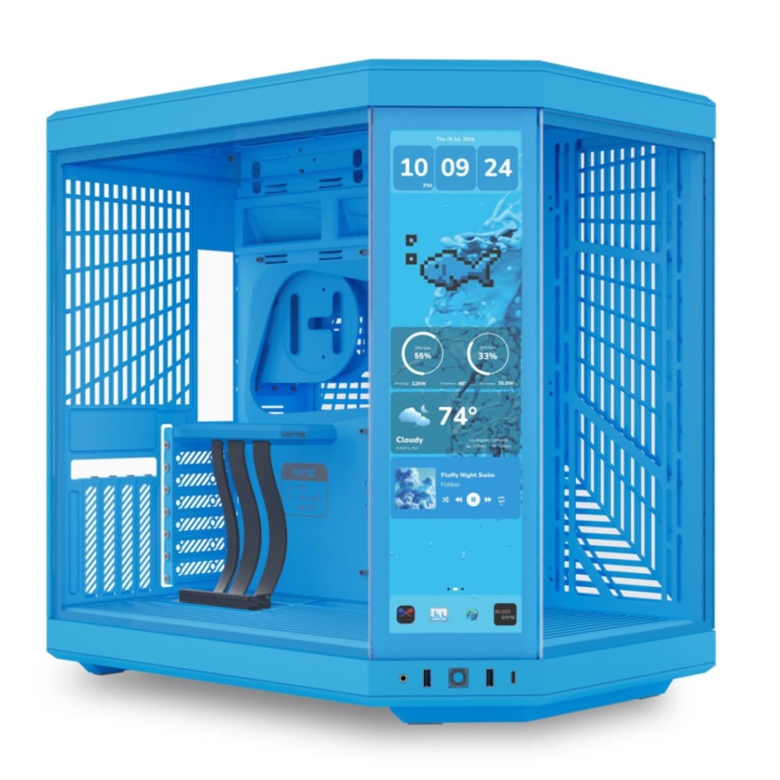 کیس کامپیوتر هایت مدل Y70 Blueberry Milk