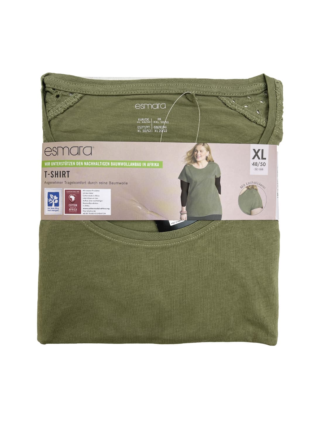 تیشرت نخی زنانه برند esmara کد b3606