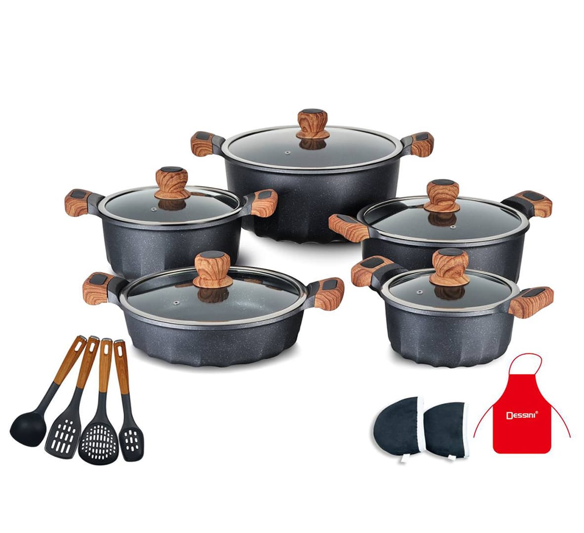 سرویس17پارچه قابلمه سوپر گرانيت دسینی مدل 2020