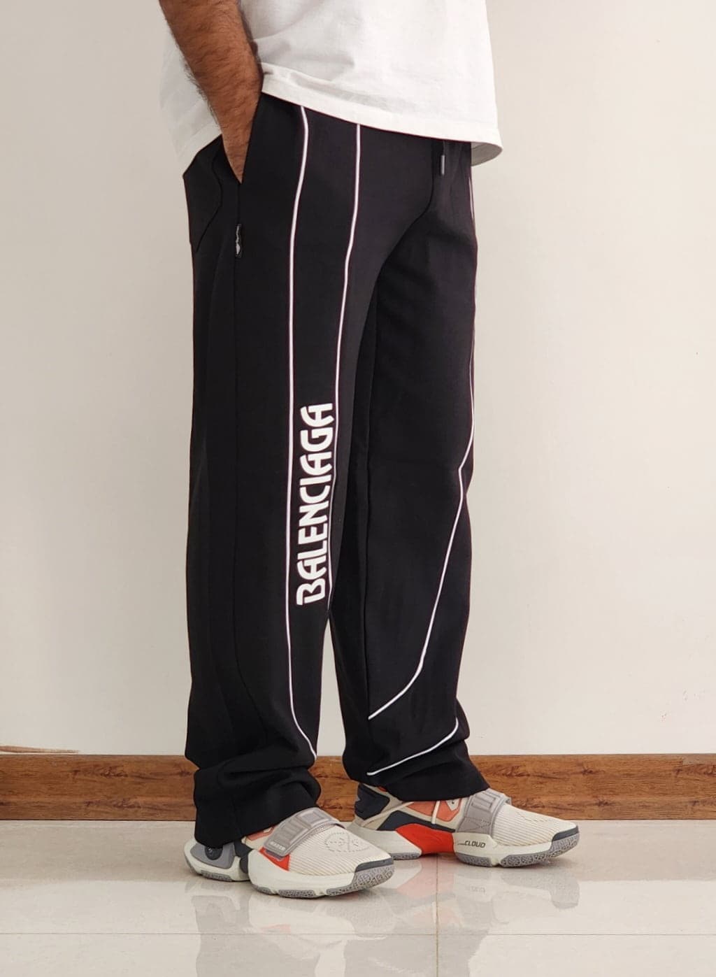 شلوار اسلش بگ جلو خط دار کد 2235