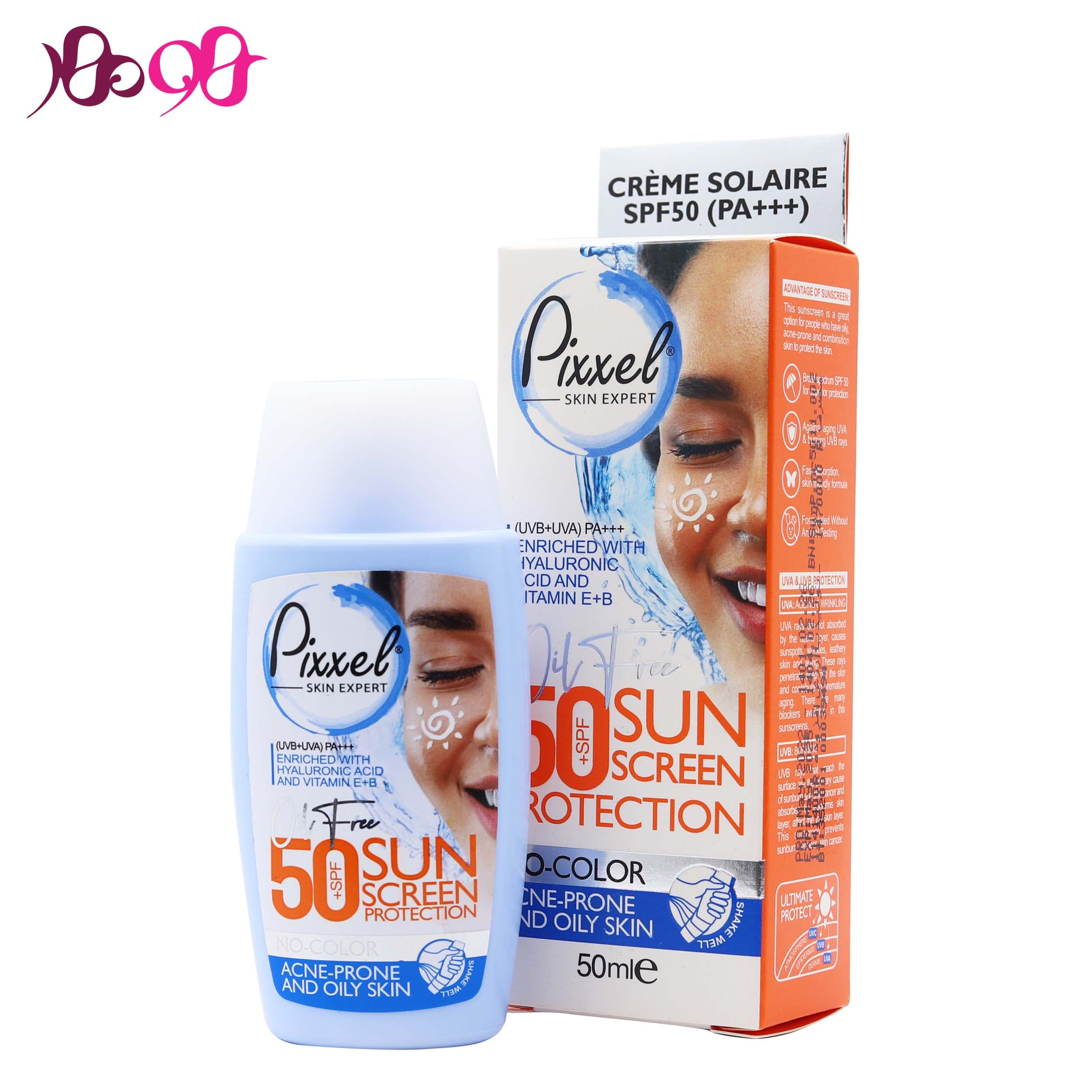 ضد آفتاب بی رنگ پوست چرب پیکسل - Pixxel