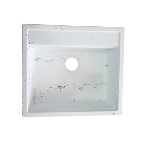 سینک گرانیتی توکار تیدومکث مدل سفید رگه مشکی(وانی کوچک)