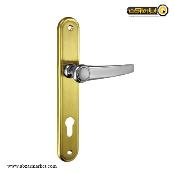 دستگیره پلاک درخش دلتا طلایی و کروم مدل 16/15