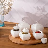 جا ادویه 5 عددی امسان گل سفید