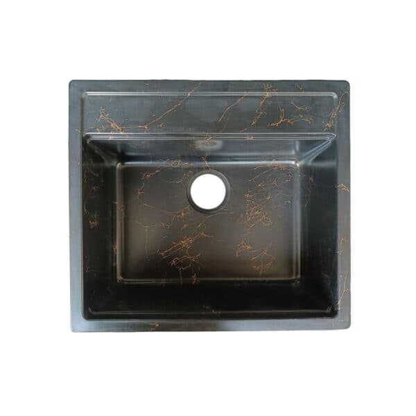 سینک گرانیتی توکار تیدومکث مدل مشکی رگه طلا(وانی کوچک)