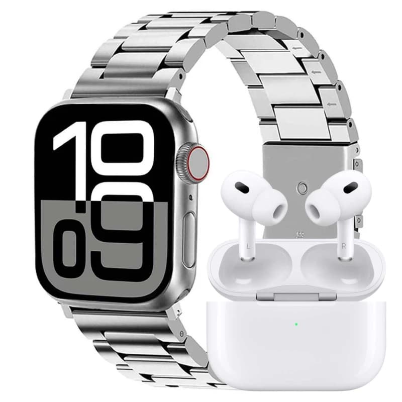 ساعت هوشمند ورنا مدل W46 Max مجموعه هفت بندی به همراه هندزفری ایرپاد پرو