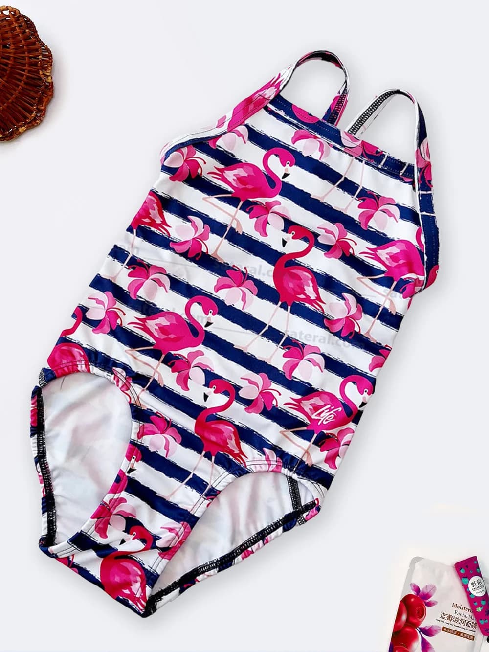 مایو دخترانه برای استخر برند لایف ( Life ) طرح فلامینگو صورتی رنگ