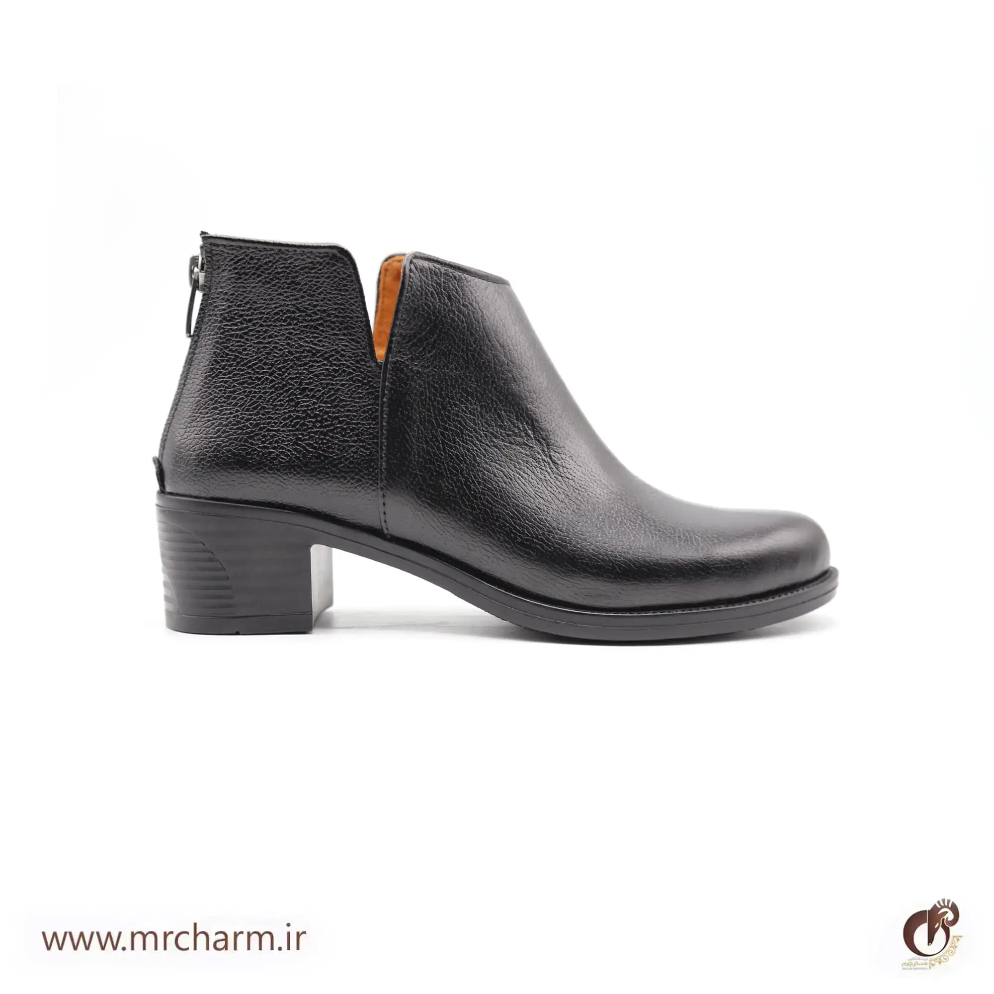 کفش چرم ساق دار زنانه mrc1121-30